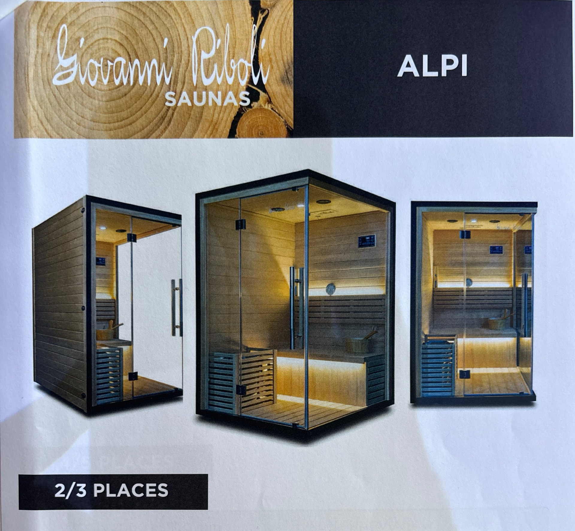 Sauna Giovanni Riboli modèle Alpi 2/3 places